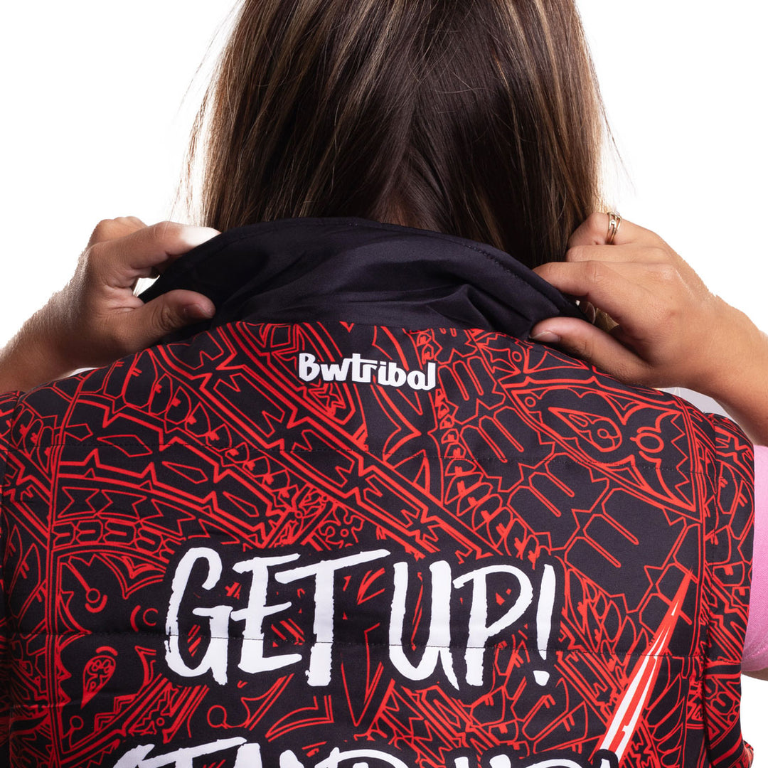 Get Up Stand Up Show Up! (NAIDOC 2022) - Women's Puffer Vest - Puffer Vest