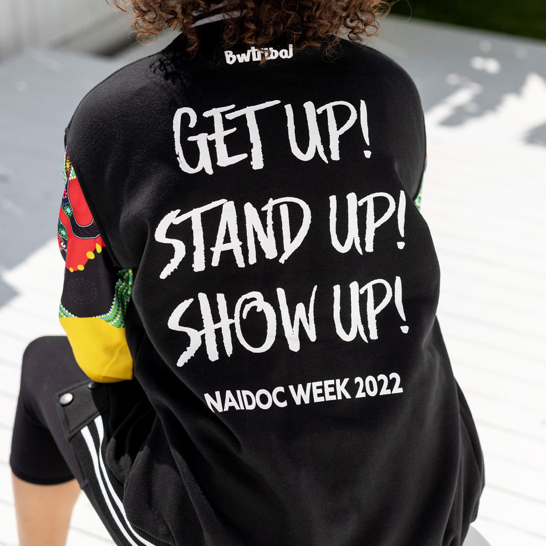 Let's Fight Together (NAIDOC 2022) - Women's Indigenous Varsity Jacket - Varsity Jackets