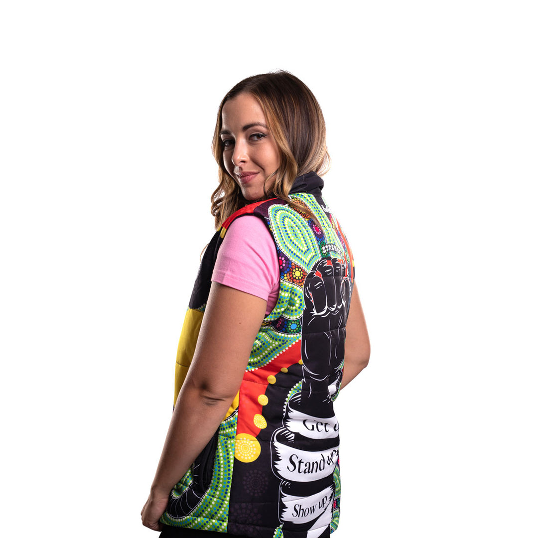 Let's Fight Together (NAIDOC 2022) - Women's Puffer Vest - Puffer Vest