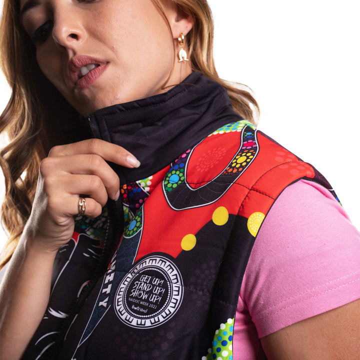 Let's Fight Together (NAIDOC 2022) - Women's Puffer Vest - Puffer Vest